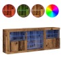 Sideboard mit LED-Leuchten Altholz 181,5x37x67 cm Altholz von , Sideboards - Ref: Foro24-3333116, Preis: 196,79 €, Rabatt: %