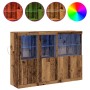 Sideboard mit LED-Beleuchtung Altholz 142,5x37x100 cm Holzwerkstoff | Foro24.es | Tu tienda online para hogar, jardín y más Foro24.es