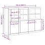 Sideboard mit LED-Beleuchtung Altholz 142,5x37x100 cm Holzwerkstoff | Foro24.es | Tu tienda online para hogar, jardín y más Foro24.es