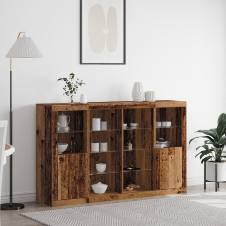 Sideboard mit LED-Leuchten Antikholz 163x37x100 cm Holzwerkstoff, Sideboard mit LED-Leuchten Antikholz 41x37x100 cm | Foro24.es | Tu tienda online para hogar, jardín y más Foro24.es