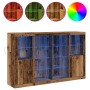 Sideboard mit LED-Leuchten Antikholz 163x37x100 cm Holzwerkstoff, Sideboard mit LED-Leuchten Antikholz 41x37x100 cm | Foro24.es | Tu tienda online para hogar, jardín y más Foro24.es