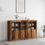 Buffet mit LED-Leuchten Altholz 162x37x100 cm Technisches Holz von , Sideboards - Ref: Foro24-3333122, Preis: 243,28 €, Rabat...