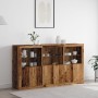 Zusatzmöbel mit LED-Leuchten Altholz 181,5x37x100 cm Behandeltes Holz von , Sideboards - Ref: Foro24-3333123, Preis: 258,48 €...