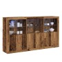 Zusatzmöbel mit LED-Leuchten Altholz 181,5x37x100 cm Behandeltes Holz von , Sideboards - Ref: Foro24-3333123, Preis: 258,48 €...