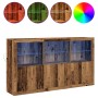 Zusatzmöbel mit LED-Leuchten Altholz 181,5x37x100 cm Behandeltes Holz von , Sideboards - Ref: Foro24-3333123, Preis: 258,48 €...