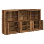 Auxiliary Furniture with LED Lights Old Wood 181.5x37x100 cm Treated Wood by , Sideboards - Ref: Foro24-3333123, Price: 258,4...