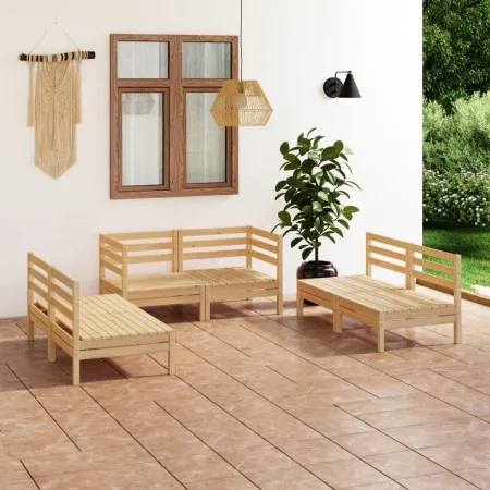 Gartenmöbel-Set 6-teilig aus massivem Kiefernholz von vidaXL, Gartensets - Ref: Foro24-3082552, Preis: 248,18 €, Rabatt: %