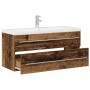 Mueble de Lavabo de Baño con Lavabo Integrado Madera Envejecida Madera Ingenierizada de , Tocadores de baño - Ref: Foro24-333...