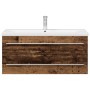 Mueble de Lavabo de Baño con Lavabo Integrado Madera Envejecida Madera Ingenierizada de , Tocadores de baño - Ref: Foro24-333...