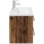 Badezimmer-Waschbecken-Möbel mit integriertem Waschbecken gealtertes Holzwerkstoff von , Badezimmerwaschtische - Ref: Foro24-...