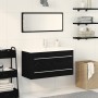 Bathroom Sink Cabinet with Built-in Sink Black Oak Worked Wood by , bathroom vanities - Ref: Foro24-3333131, Price: 365,31 €,...