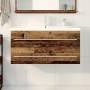 Bathroom washbasin furniture with integrated washbasin, recycled wood, processed wood by , bathroom vanities - Ref: Foro24-33...