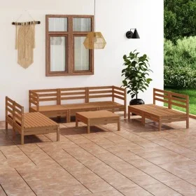 Gartenmöbel-Set 8-teilig aus massivem honigbraunem Kiefernholz von vidaXL, Gartensets - Ref: Foro24-3082570, Preis: 434,70 €,...