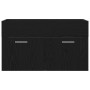 Bathroom sink cabinet with integrated sink in black oak and elaborate wood by , Bathroom furniture - Ref: Foro24-3333137, Pri...