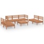 Gartenmöbel-Set 8-teilig aus massivem honigbraunem Kiefernholz von vidaXL, Gartensets - Ref: Foro24-3082570, Preis: 440,96 €,...