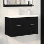 Waschbeckenschrank mit integriertem Waschbecken Schwarzes Eichenholz | Foro24.es | Tu tienda online para hogar, jardín y más Foro24.es
