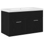 Waschbeckenschrank mit integriertem Waschbecken Schwarzes Eichenholz | Foro24.es | Tu tienda online para hogar, jardín y más Foro24.es