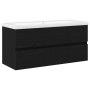 Washbasin cabinet with integrated washbasin in black oak and engineered wood by , bathroom vanities - Ref: Foro24-3333145, Pr...