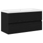 Sink Cabinet with Integrated Sink Black Oak Elaborated Wood, Sink Cabinet Black Oak 90x38.5x45 cm Elaborated Wood by , bathro...