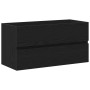 Spülenschrank mit integrierter Spüle Schwarze Eiche Gearbeitetes Holz, Spülenschrank Schwarze Eiche 90x38,5x45 cm Verarbeitet...