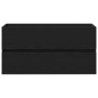 Sink Cabinet with Integrated Sink Black Oak Elaborated Wood, Sink Cabinet Black Oak 90x38.5x45 cm Elaborated Wood by , bathro...