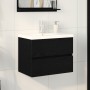 Spülenschrank mit integrierter Schüssel Schwarze Eiche MDF, Spülenschrank Schwarze Eiche 60x38,5x45 cm MDF von , Badezimmerwa...