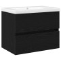 Gabinete para Lavabo con Tazón Integrado Roble Negro MDF