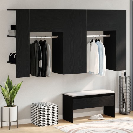 Flurschränke 2 Stück Schwarze Eiche Bearbeitetes Holz | Foro24.es | Tu tienda online para hogar, jardín y más Foro24.es