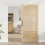 Sliding Door with Hardware Set 93x202 cm Solid Pine Wood, Interior Door by , Doors for the home - Ref: Foro24-3333598, Price:...
