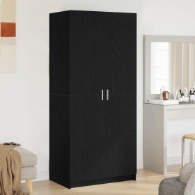Schrank aus schwarzer Eiche 80x51x180 cm Aus Holz