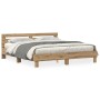 Bettgestell aus technischer Eiche 180 x 200 cm von , Betten und Lattenroste - Ref: Foro24-3333937, Preis: 122,83 €, Rabatt: %