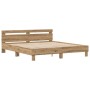 Bettgestell aus technischer Eiche 180 x 200 cm von , Betten und Lattenroste - Ref: Foro24-3333937, Preis: 122,83 €, Rabatt: %