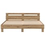 Bettgestell aus technischer Eiche 180 x 200 cm von , Betten und Lattenroste - Ref: Foro24-3333937, Preis: 122,83 €, Rabatt: %
