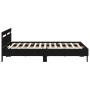 Oak Bed Frame Black Oak Solid Oak by , Beds and slatted bases - Ref: Foro24-3333938, Price: 130,63 €, Discount: %