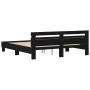 Oak Bed Frame Black Oak Solid Oak by , Beds and slatted bases - Ref: Foro24-3333938, Price: 130,63 €, Discount: %