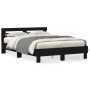 Black oak bed frame Black oak Solid pine wood by , Beds and slatted bases - Ref: Foro24-3333941, Price: 126,42 €, Discount: %