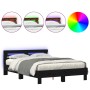 Black oak bed frame Black oak Solid pine wood by , Beds and slatted bases - Ref: Foro24-3333941, Price: 126,42 €, Discount: %