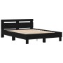 Black oak bed frame Black oak Solid pine wood by , Beds and slatted bases - Ref: Foro24-3333941, Price: 126,42 €, Discount: %