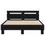 Black oak bed frame Black oak Solid pine wood by , Beds and slatted bases - Ref: Foro24-3333941, Price: 126,42 €, Discount: %