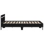 Black oak bed frame Black oak Solid pine wood by , Beds and slatted bases - Ref: Foro24-3333941, Price: 126,42 €, Discount: %