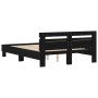 Black oak bed frame Black oak Solid pine wood by , Beds and slatted bases - Ref: Foro24-3333941, Price: 126,42 €, Discount: %