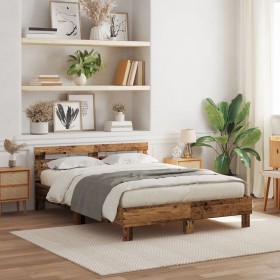 Bed Frame of Recycled Wood 150 x 200 cm by , Beds and slatted bases - Ref: Foro24-3333942, Price: 113,57 €, Discount: %