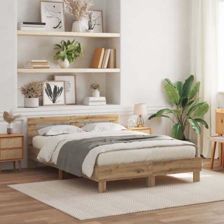 Handgefertigter Bettrahmen aus Eiche 150 x 200 cm | Foro24.es | Tu tienda online para hogar, jardín y más Foro24.es