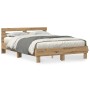 Base de Cama de Roble Roble Artesanal Madera Elaborada 140 x 200 cm de , Camas y somieres - Ref: Foro24-3333946, Precio: 126,...