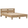Base de Cama de Roble Roble Artesanal Madera Elaborada 140 x 200 cm de , Camas y somieres - Ref: Foro24-3333946, Precio: 126,...