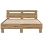 Oak Bed Base Artisan Oak Crafted Wood 140 x 200 cm by , Beds and slatted bases - Ref: Foro24-3333946, Price: 126,36 €, Discou...
