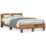 Antique Wood Bed Frame 120 x 190 cm Durable by , Beds and slatted bases - Ref: Foro24-3333957, Price: 137,55 €, Discount: %