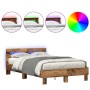 Antique Wood Bed Frame 120 x 190 cm Durable by , Beds and slatted bases - Ref: Foro24-3333957, Price: 137,55 €, Discount: %