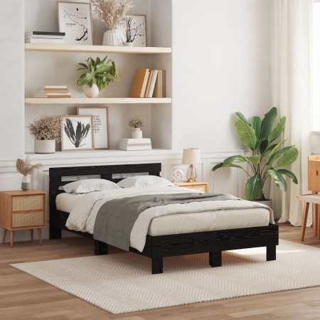 Bettgestell mit schwarzen Eichenlatten aus Holz | Foro24.es | Tu tienda online para hogar, jardín y más Foro24.es