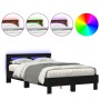 Bed Frame with Black Oak Slats Made Wood by , Beds and slatted bases - Ref: Foro24-3333959, Price: 141,88 €, Discount: %